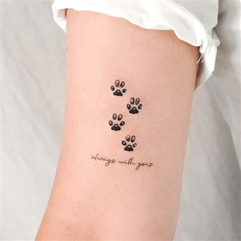 Small Dog Tattoo Paw Print