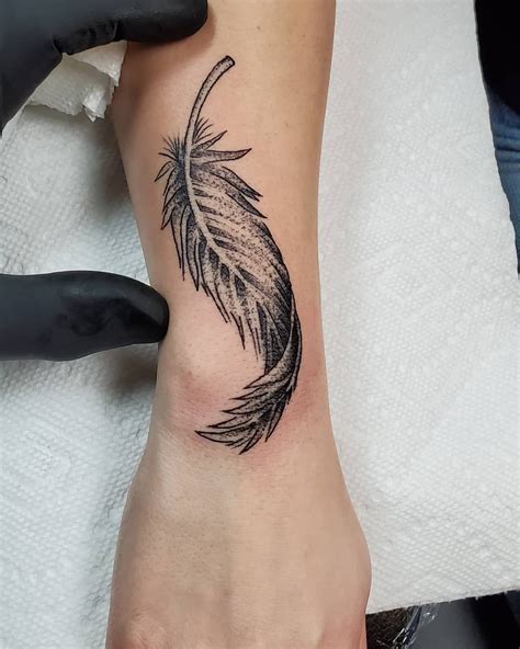 Small Feather Tattoo Men