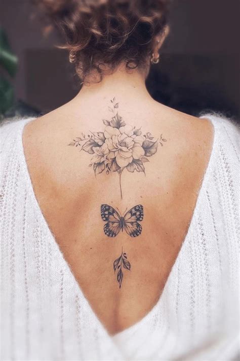 Small Female Back Tattoos