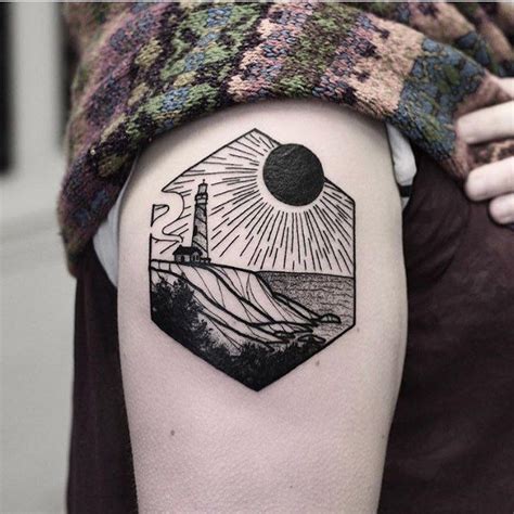 Solar Eclipse Tattoo Design