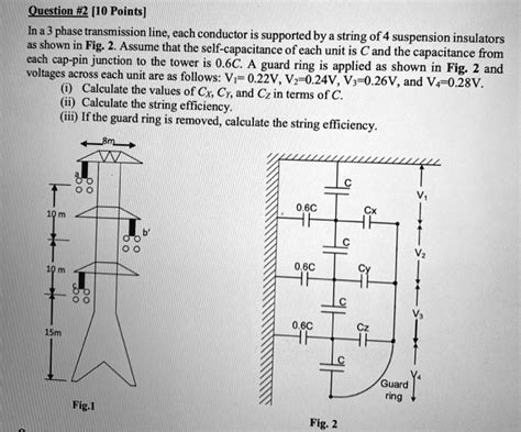 Solved Question 2 10 Points In A 3 Phase Transmission Line Each Conductor Is Supported By A