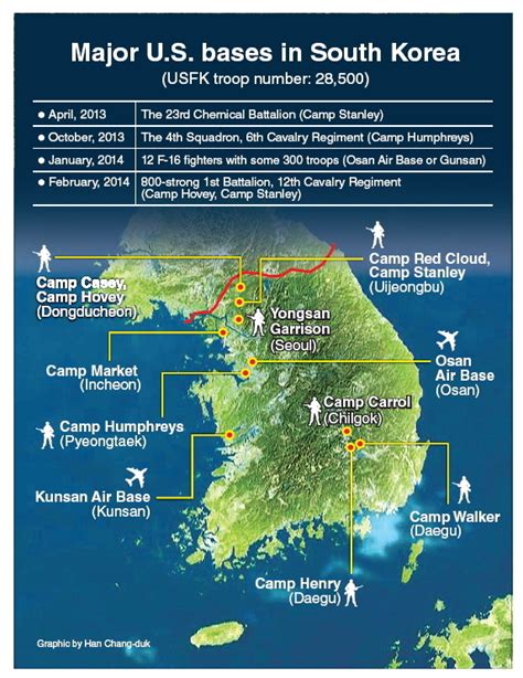 South Korea Military Bases Map