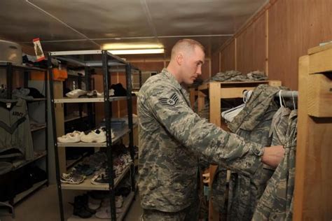 Staff Sgt Robert Kitchen Sorts Airman Battle Uniforms At The 379Th Air