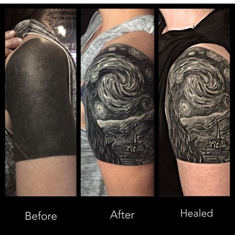 Start Night Ig Brortattoos Black Tattoo Cover Up Cool Tattoos