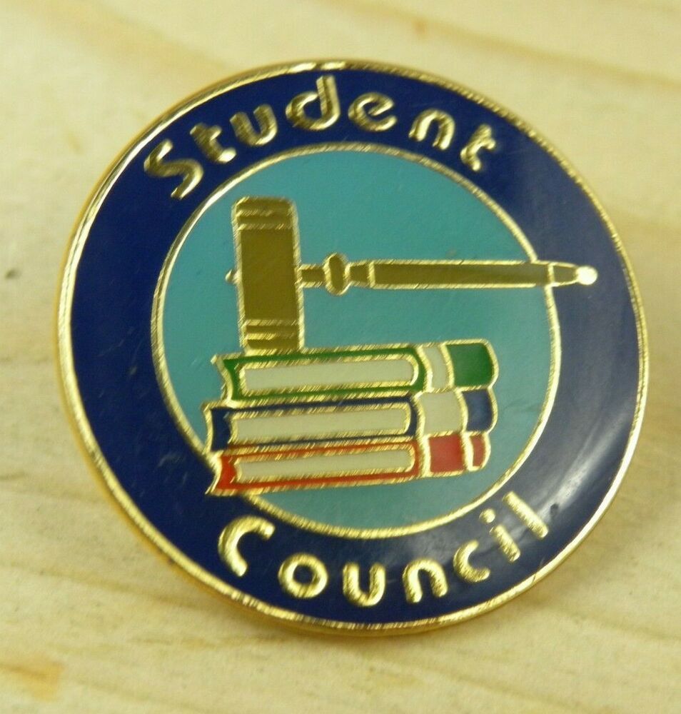 Student Council Lapel Pin Vintage School Student Government Member