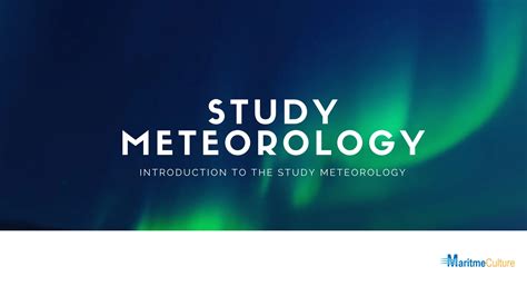 Study Meteorology Maritmeculture Ships Culture