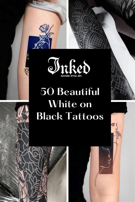 Stunning White On Black Tattoos