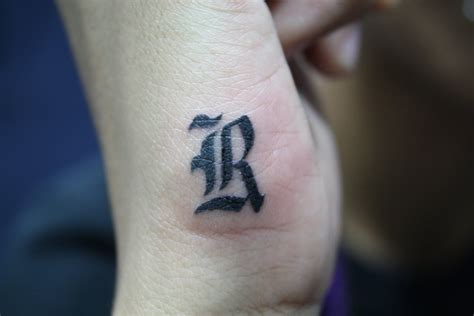 Stylish R Letter Tattoo Designs