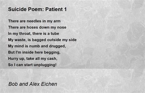 Suicide Poem Patient 1 By Bob And Alex Eichen Suicide Poem Patient