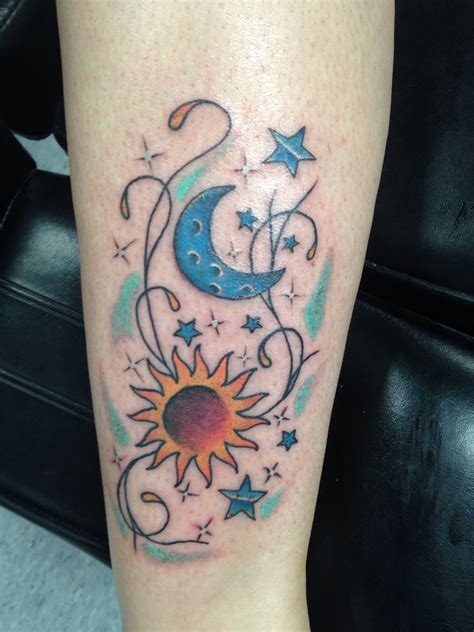 Sun Moon And Stars Tattoo A Representation Of My Brothers And I