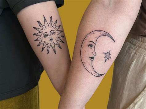 Sun Moon Symbol Tattoos