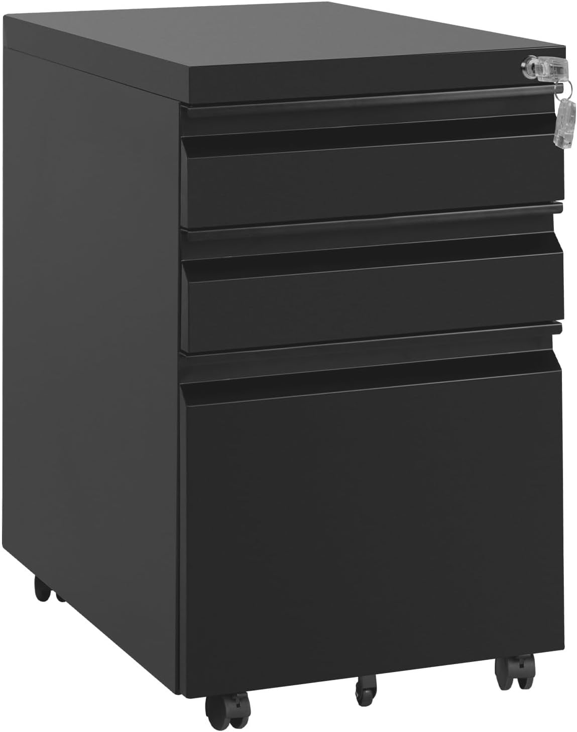 Suncrown Mobile File Cabinet With Wheels 3 Drawer Metal Office Filing