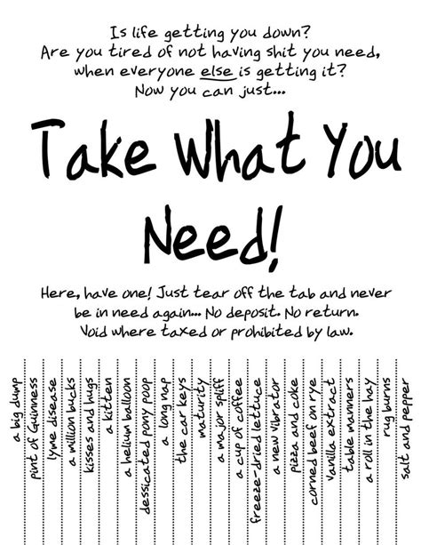 Take What You Need