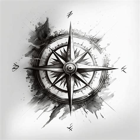 Tattoo Compass Design Art