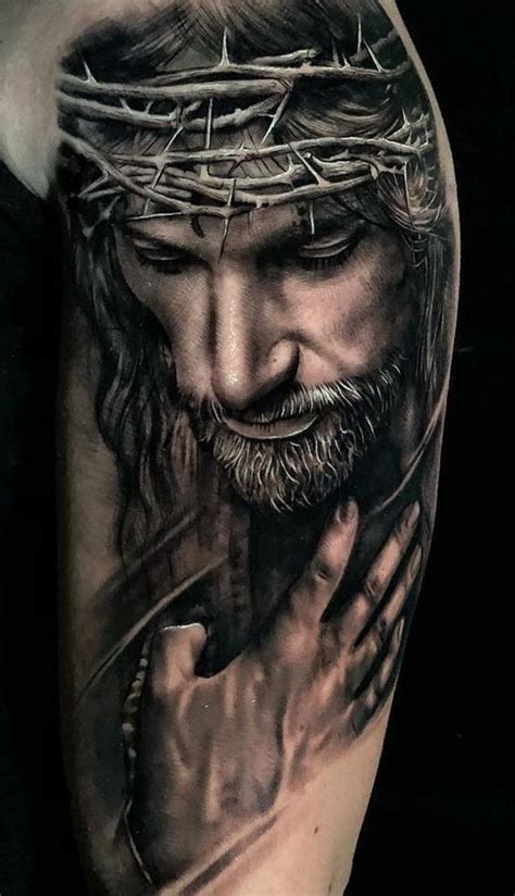 Tattoo Of Jesus On Neck