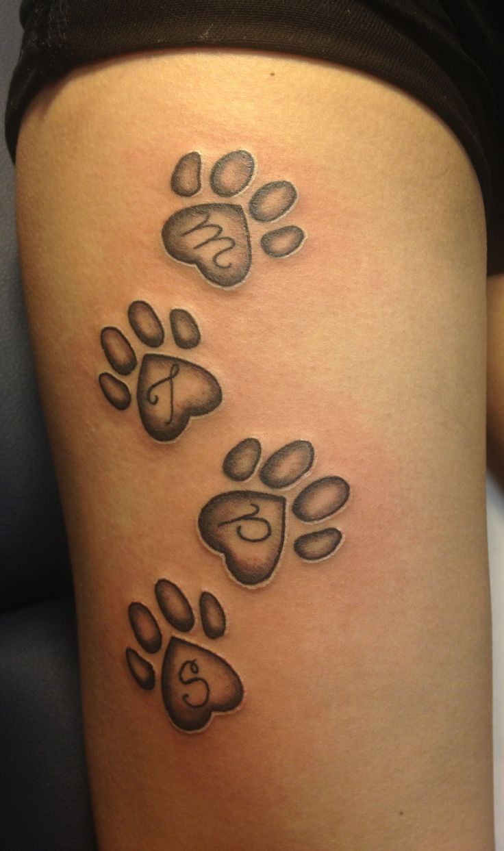 Tattoo Paw Prints Designs