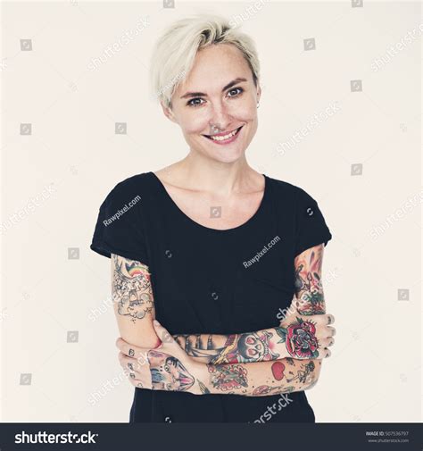 Tattoo Woman Style Glamour Alternative Lifestyle Concept Stock Image