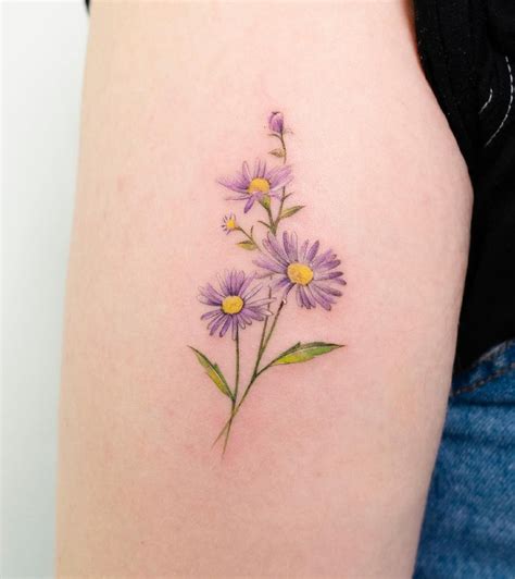 Tattoos Of Aster Flowers