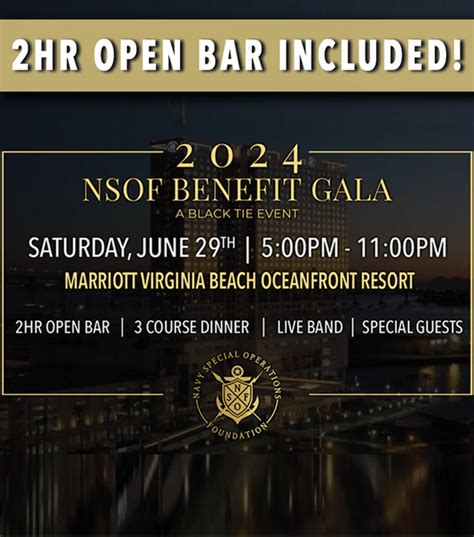 The 2024 Nsof Benefit Gala Marriott Oceanfront Resort Navy Special