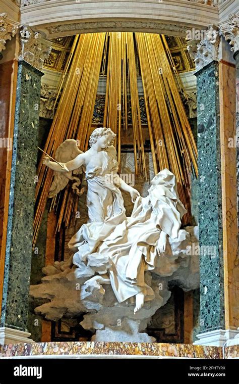 The Ecstasy Of St Teresa By Bernini In Santa Maria Della Vittoria In