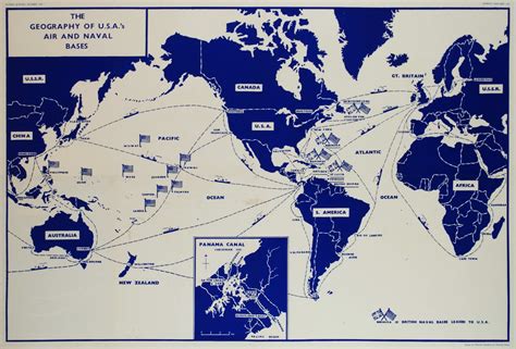 The Geography Of Usa S Air And Naval Bases Map