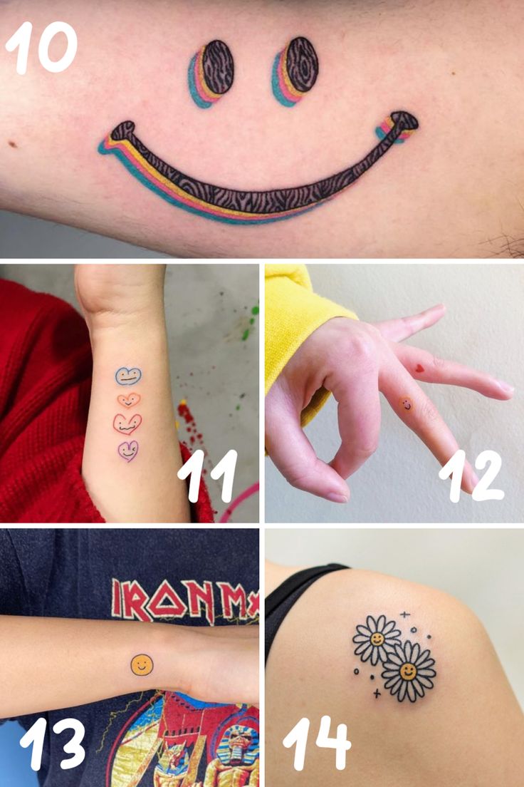 The Happiest Smiley Face Tattoo Ideas Tattoo Glee