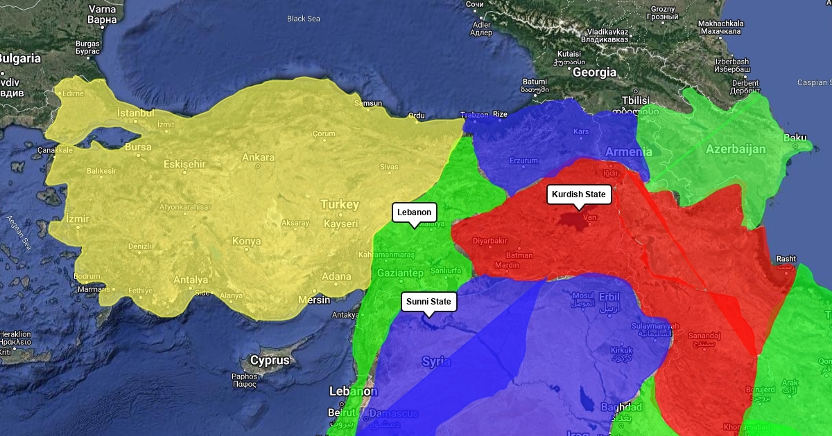 The Perfect Middle East Borders According To Me R Maps