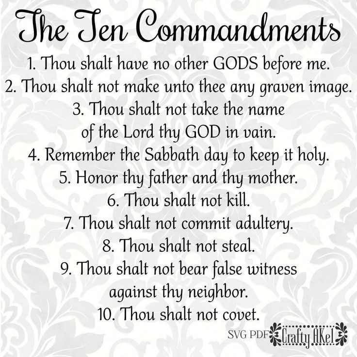 The Ten Commandments Svg Pdf Digital File Vector Graphic Etsy