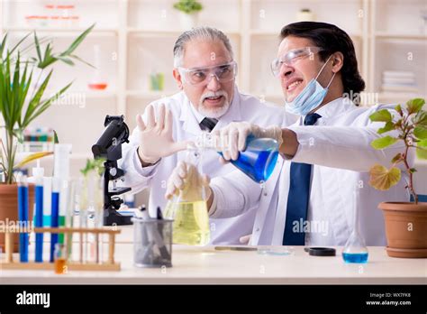 The Two Chemists Working In The Lab Two Chemists Working In The Lab