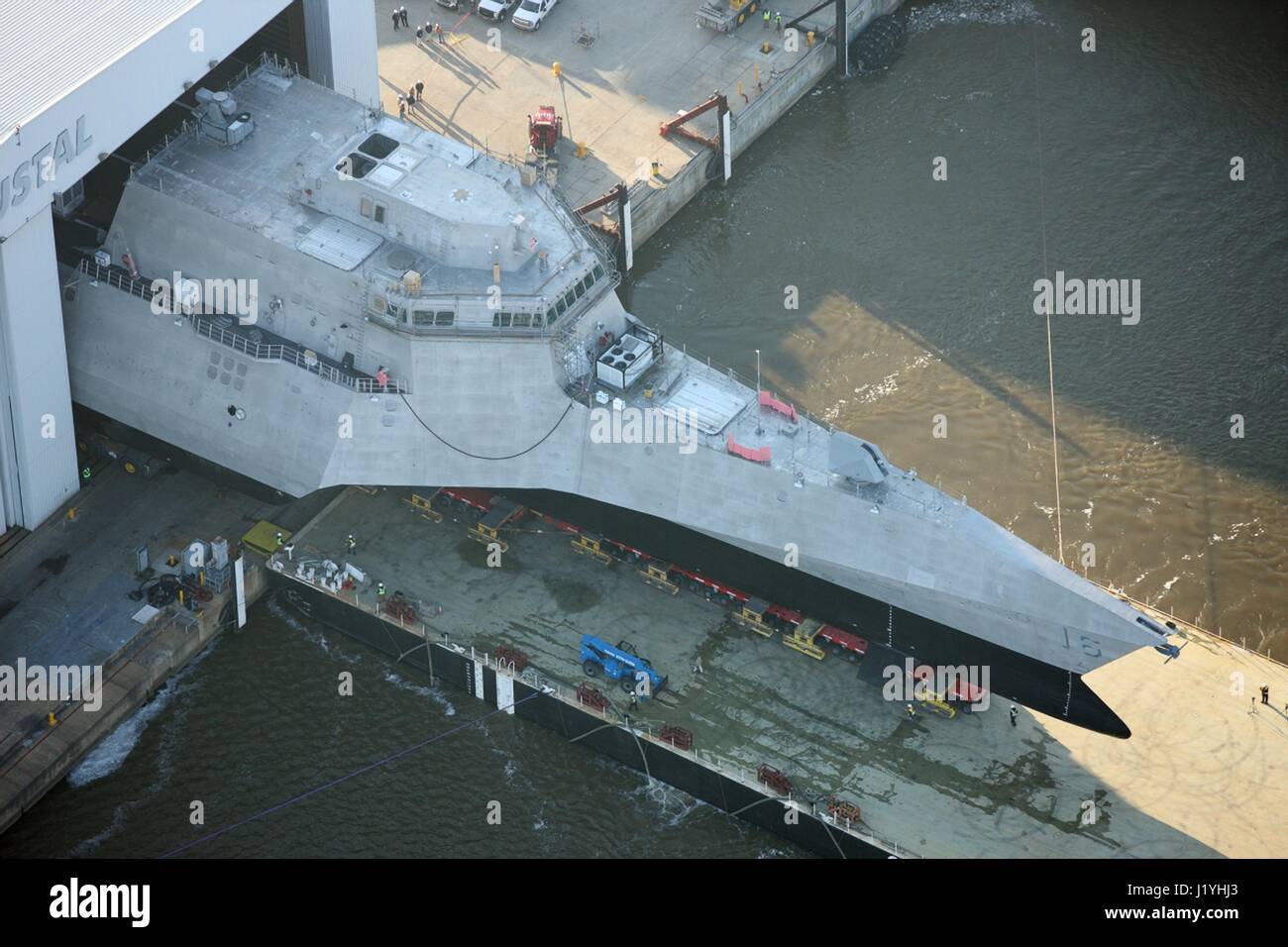 The U S Navy Independence Class Littoral Combat Ship Uss Tulsa Rolls