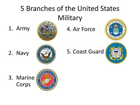 The United States Military Has Several Branches Each With Its Own