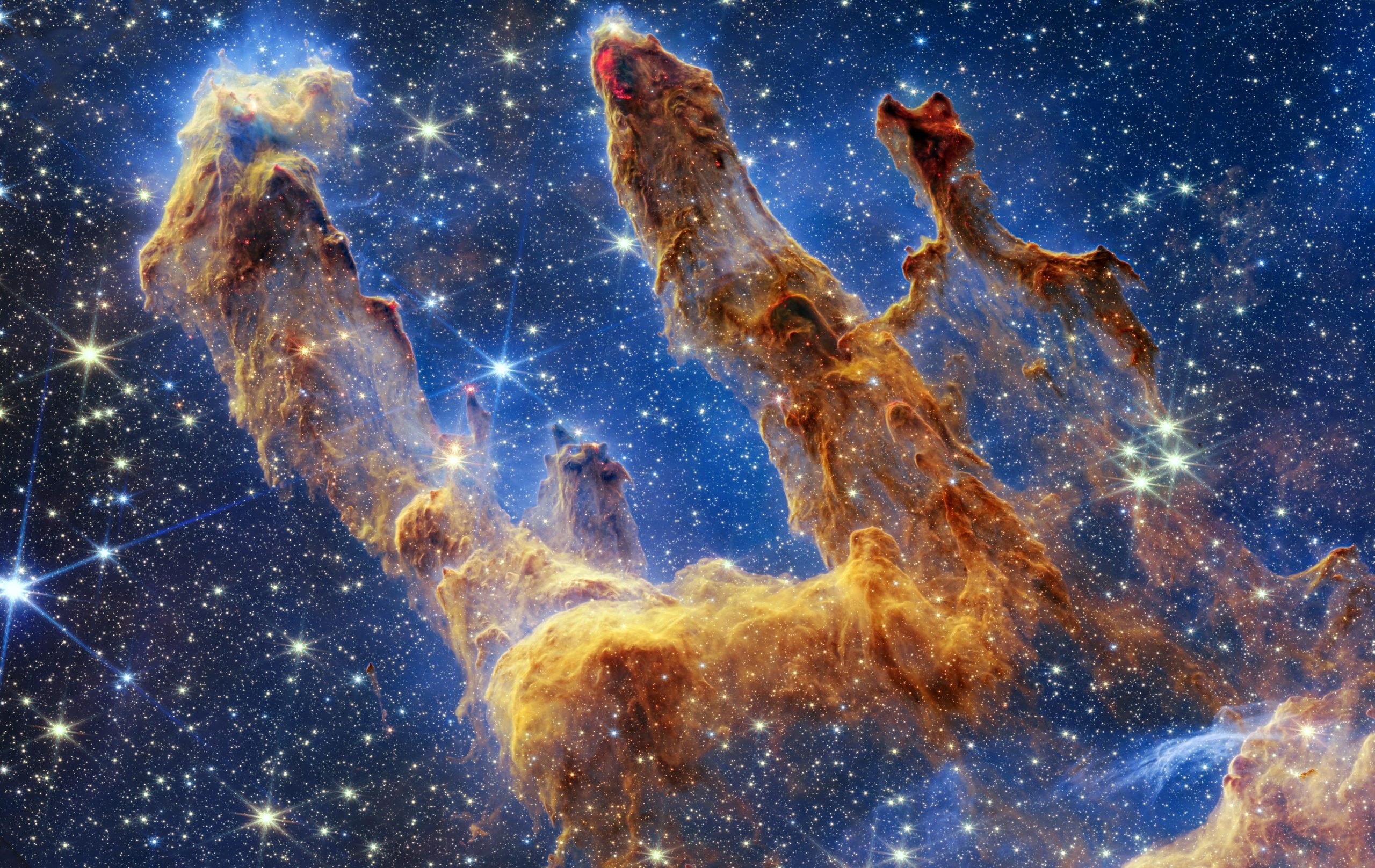 The Webb Space Telescope Takes An Incredible Star Filled Picture Of The Pillars Of Creation