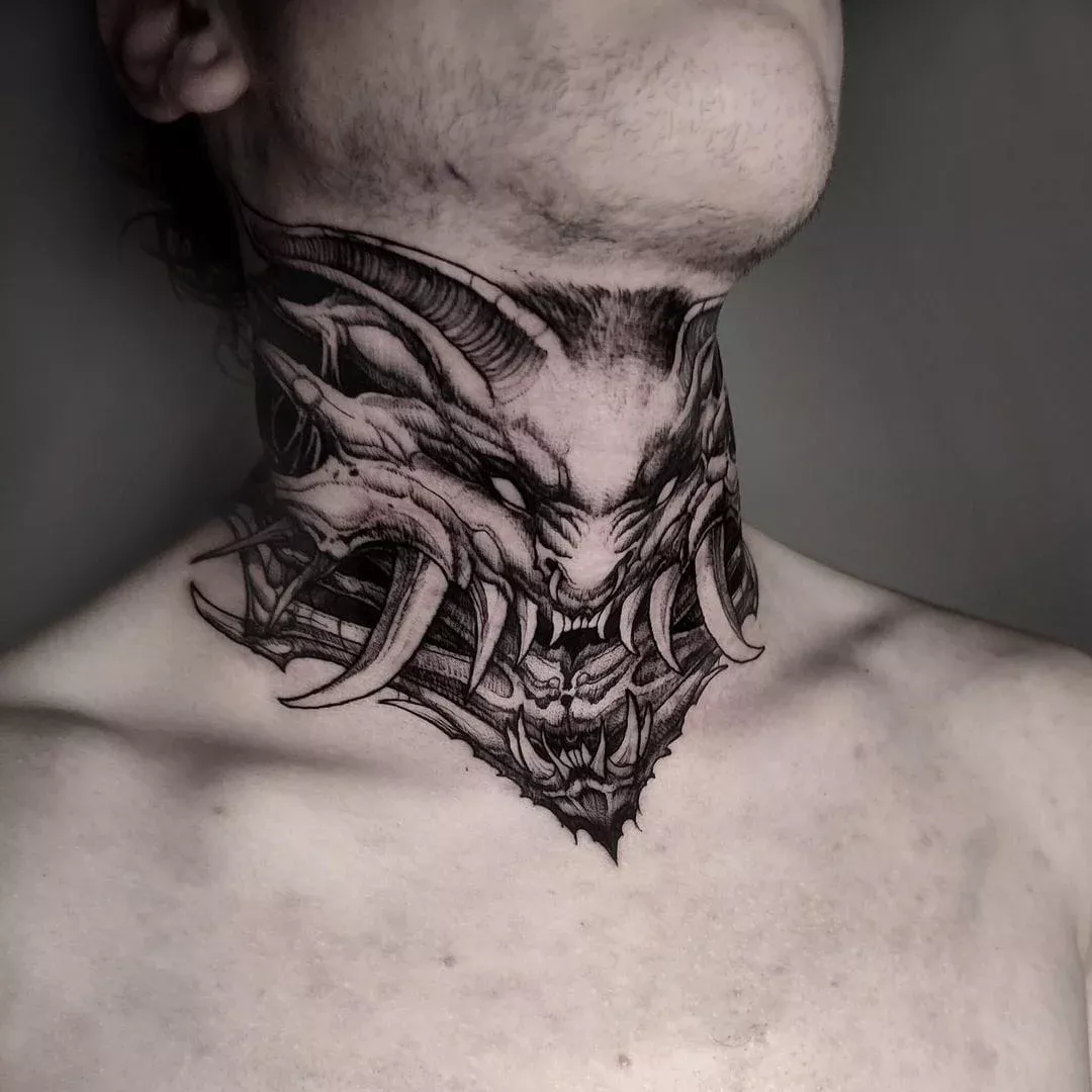 Throat Tattoos For Men