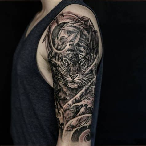 Tiger Half Sleeve By Winson Wt Tattoo Done At Chronic Ink Tattoo