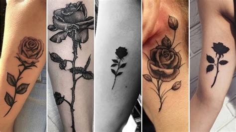 Top 45 Lovely Black Rose Tattoo Designs For Girls 2024 Best Black