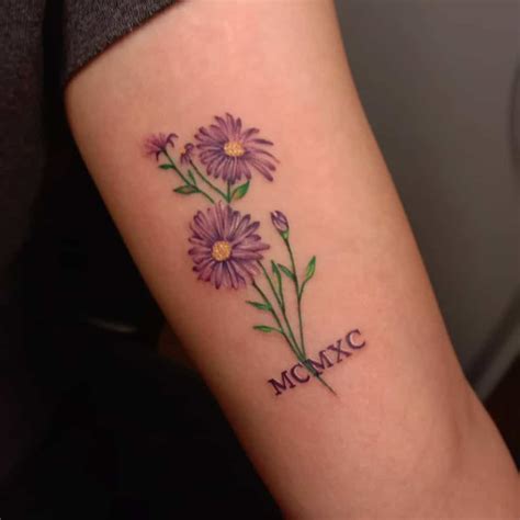 Top 53 Best Aster Flower Tattoo Ideas 2021 Inspiration Guide