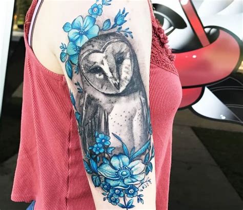 Top More Than 70 Owl And Flower Tattoo Best In Cdgdbentre