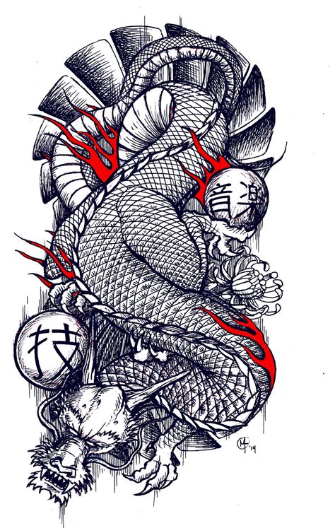 Traditional Japanese Dragon Tattoo Design By Miketooch On Deviantart