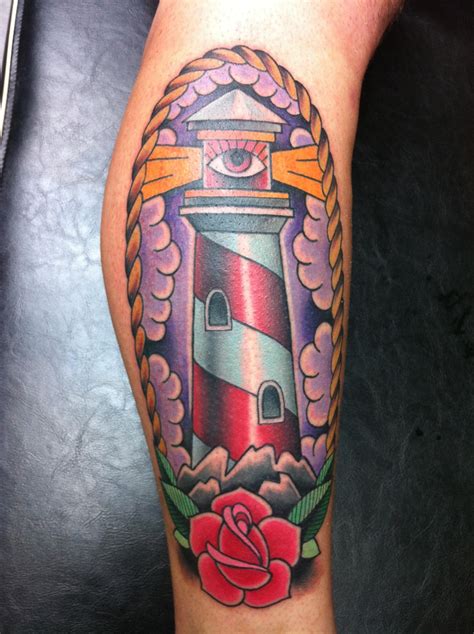 Traditional Lighthouse With All Seeing Eye By Jeff Ensminger At