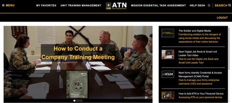 Training Fact Sheet The Army Training Network Resources At The Point