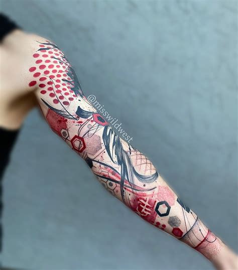 Trash Polka Abstract Tattoos