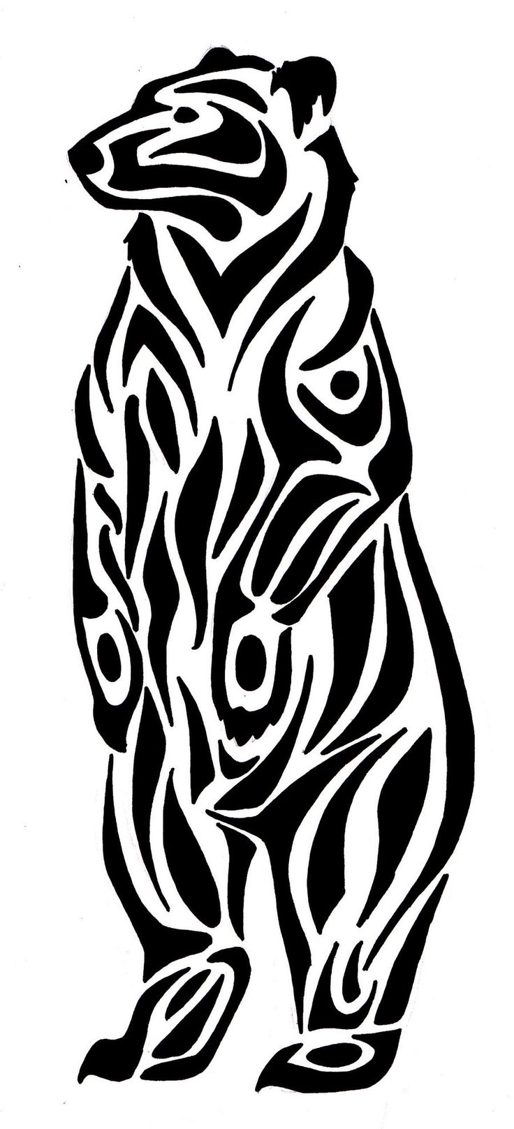 Tribal Bear Tribal Bear Drawing Illustration Bear Paw Tattoos