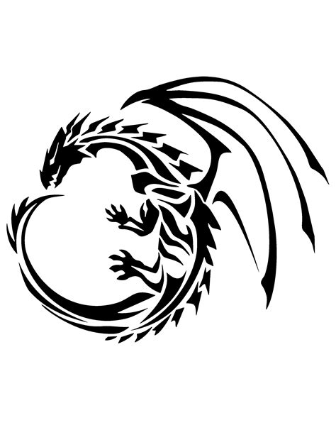 Tribal Dragon Serpant Tattoo Dragon Tattoo Stencil Tribal Dragon