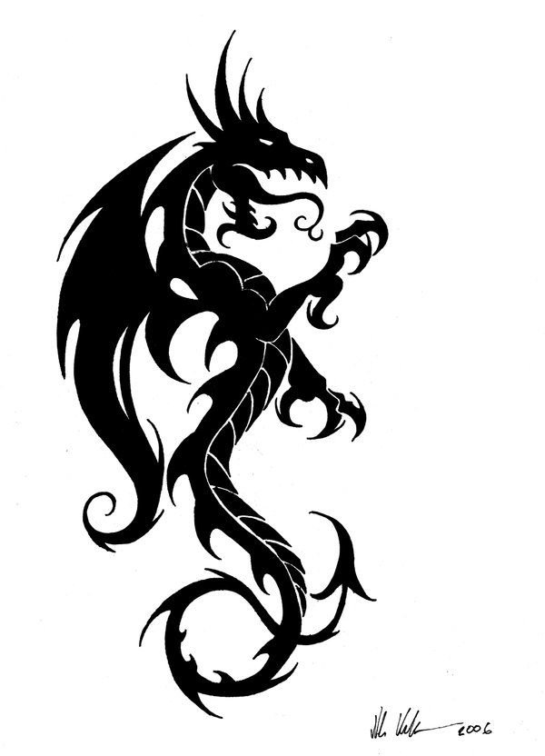 Tribal Dragon Tattoo Designs