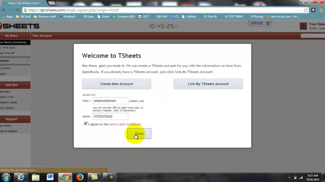 Tsheets Signup Process Youtube