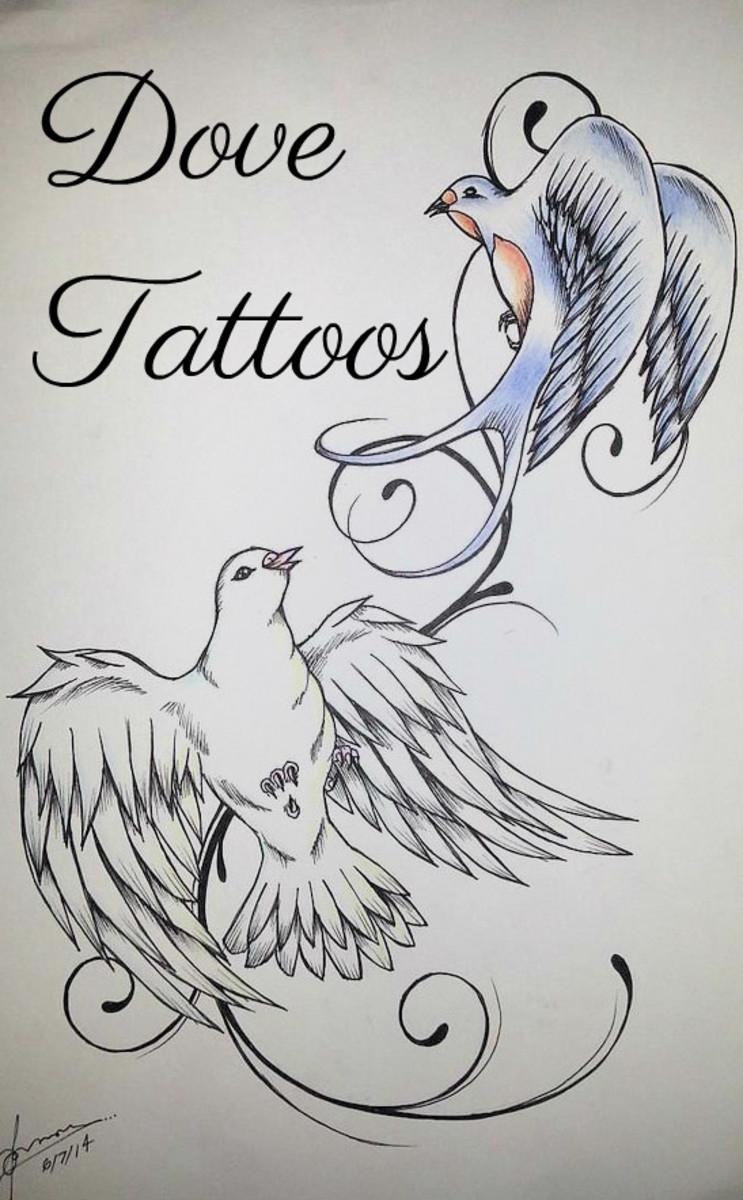 Two Doves Tattoo Designs For Men