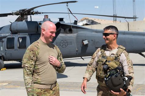 U S Air Force Brig Gen Dave Julazadeh Right Commander Of 455Th Air