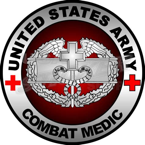 U S Army Combat Medic Sticker Round Usa Military Stickers And Custom Design Decals