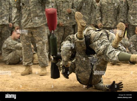 U S Army Privates Compete In A Hand To Hand Combat Competition During Army Basic Training At