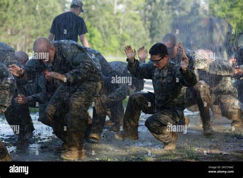 U S Army Soldiers During The Ranger Course On Fort Benning Georgia